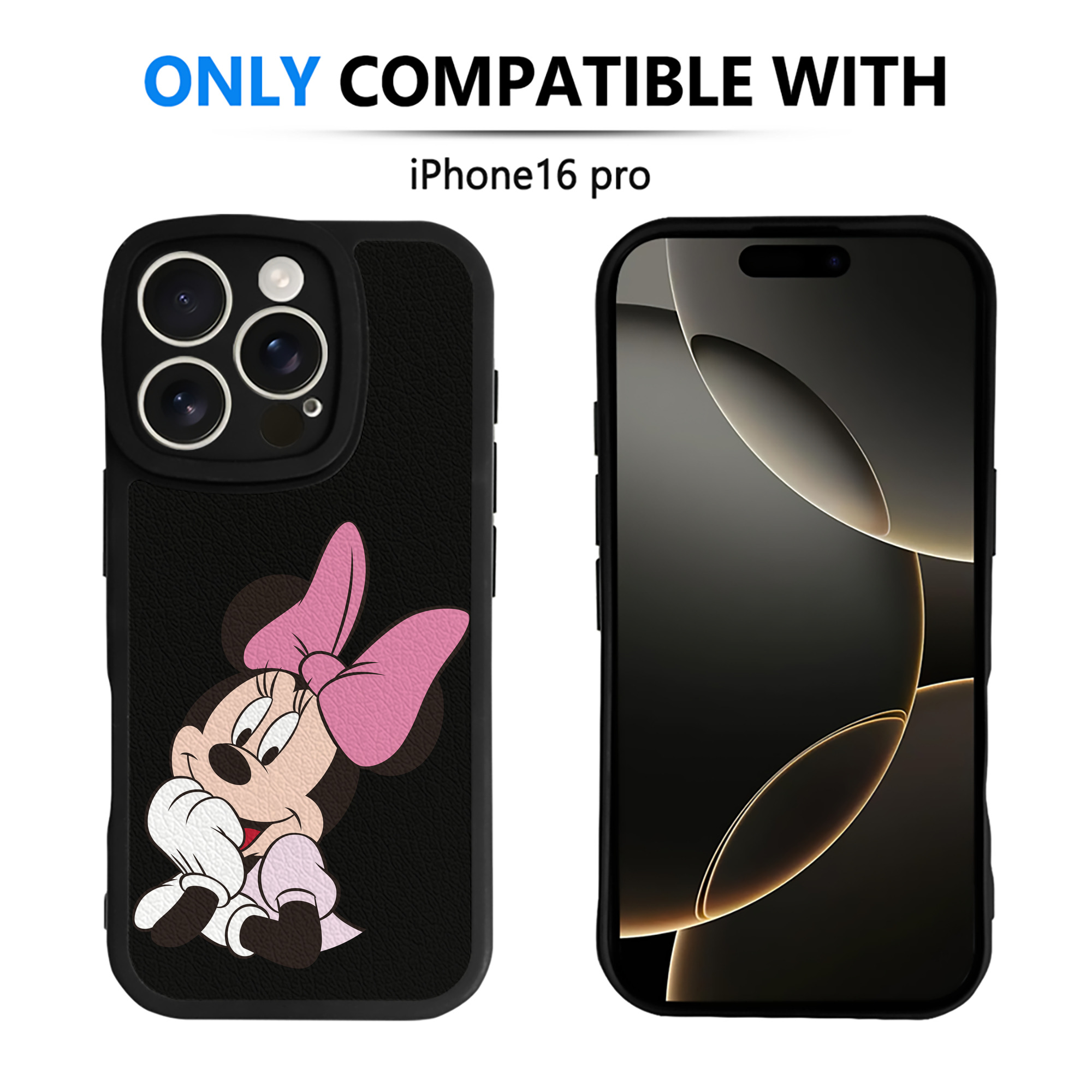 （画像用） ミッキーマウス Mickey Mouse 【iPhone 16シリーズ対応】シリコンスマホケース（レザー調） 材質：シリコン